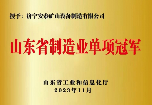 山東省制造業(yè)單項(xiàng)冠 軍