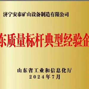 山東質(zhì)量標(biāo)桿典型經(jīng)驗(yàn)企業(yè)